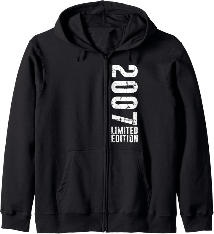Geburtstagsdesign Limited Edition und Vintage 2007 Kapuzenjacke