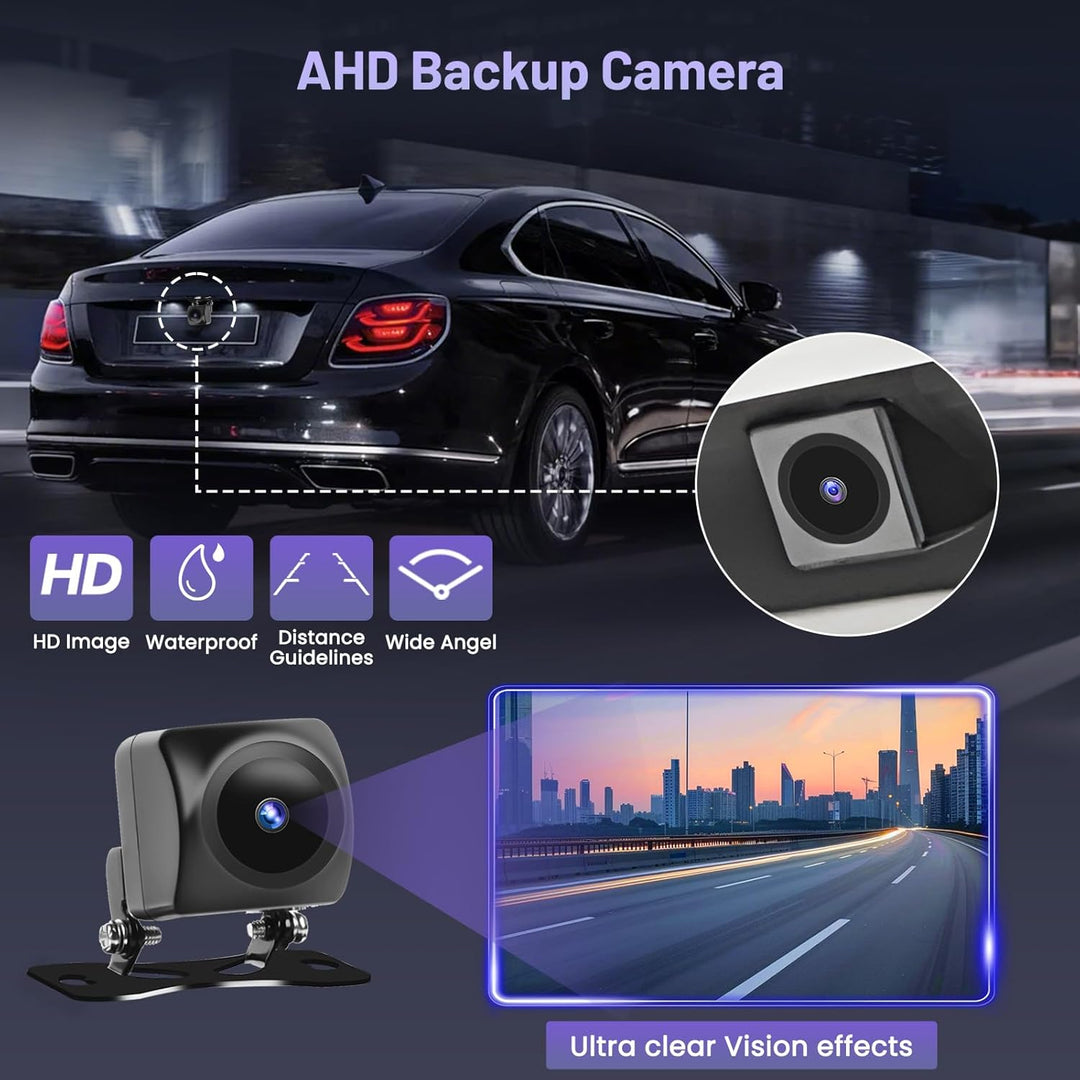 Hikity 4+64GB Android Radio Double Din 10.1 Inch Touch Bildschirm, Carplay Android Auto Radio with G
