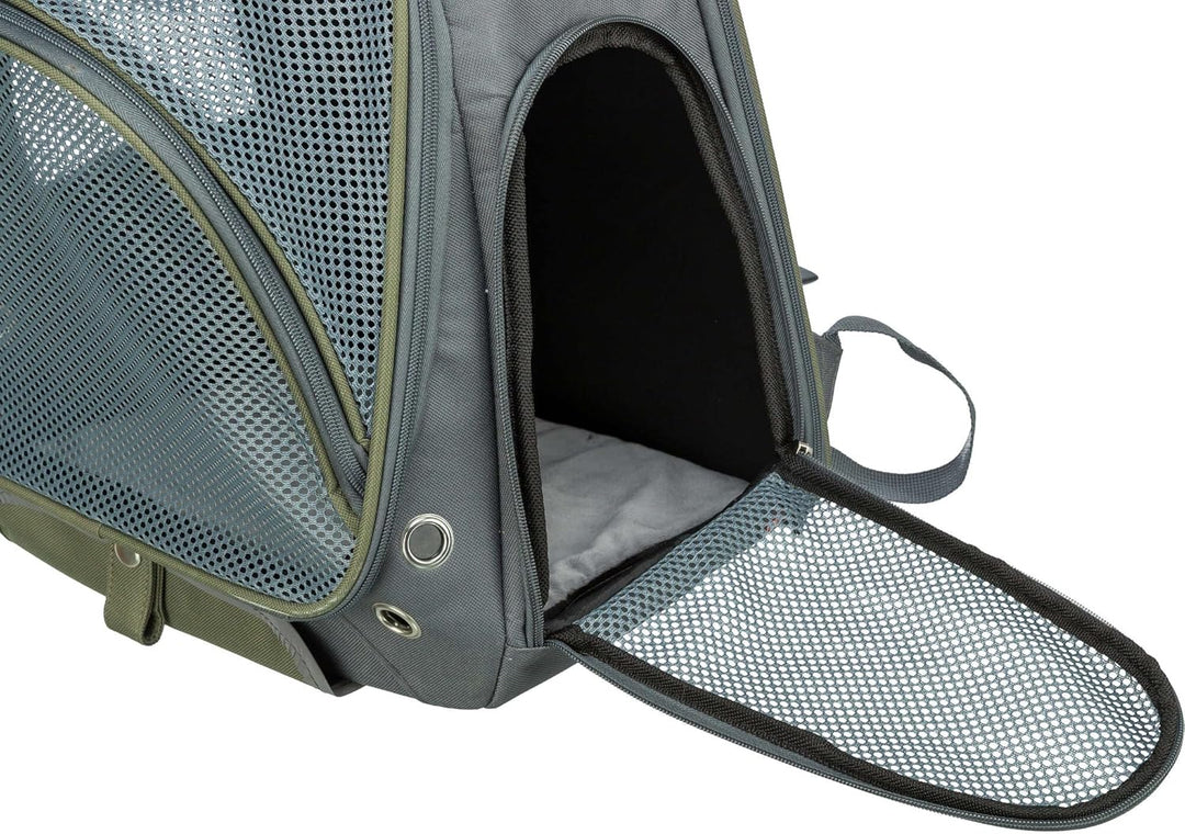 TRIXIE Hunde-Rucksack Lyla - Hunderucksack bis 8kg - Rucksack für Hunde mit Aussentaschen, integrier