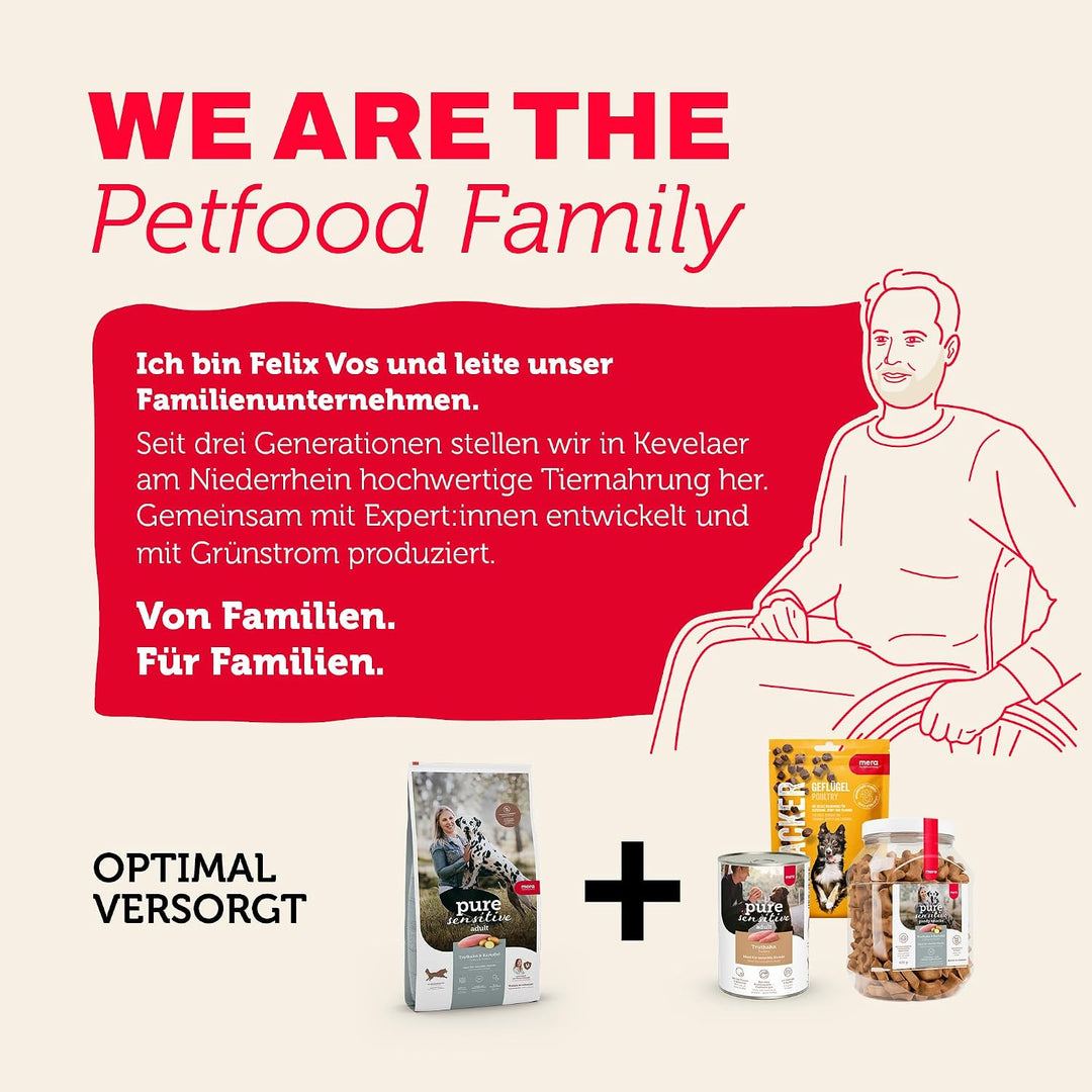 MERA pure sensitive Fresh Meat Truthahn &amp; Kartoffeln, Hundefutter trocken mit viel frischem Fleisch,