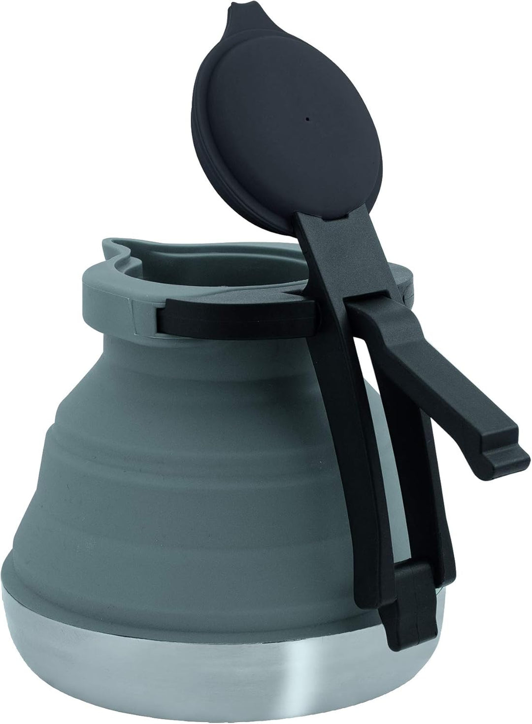 Eurotrail wasserkocher 1,2 Liter klappbar Silikon/RVS grau