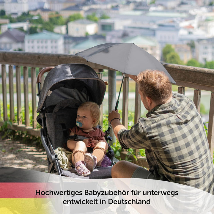 Zamboo Universal Sonnenschirm für Kinderwagen und Buggy - Grau grau, Hellgrau