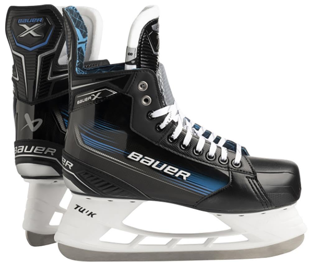 Bauer Damen, Herren Schlittschuhe X - SR 9 = 44.5 16256 Schwarz Blau, 9 = 44.5 16256 Schwarz Blau