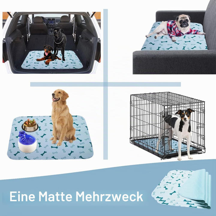 Paw Jamboree 3PCS Welpenunterlagen Waschbar 75x90CM inkontinenzunterlage waschbar PIPI matten für Hu