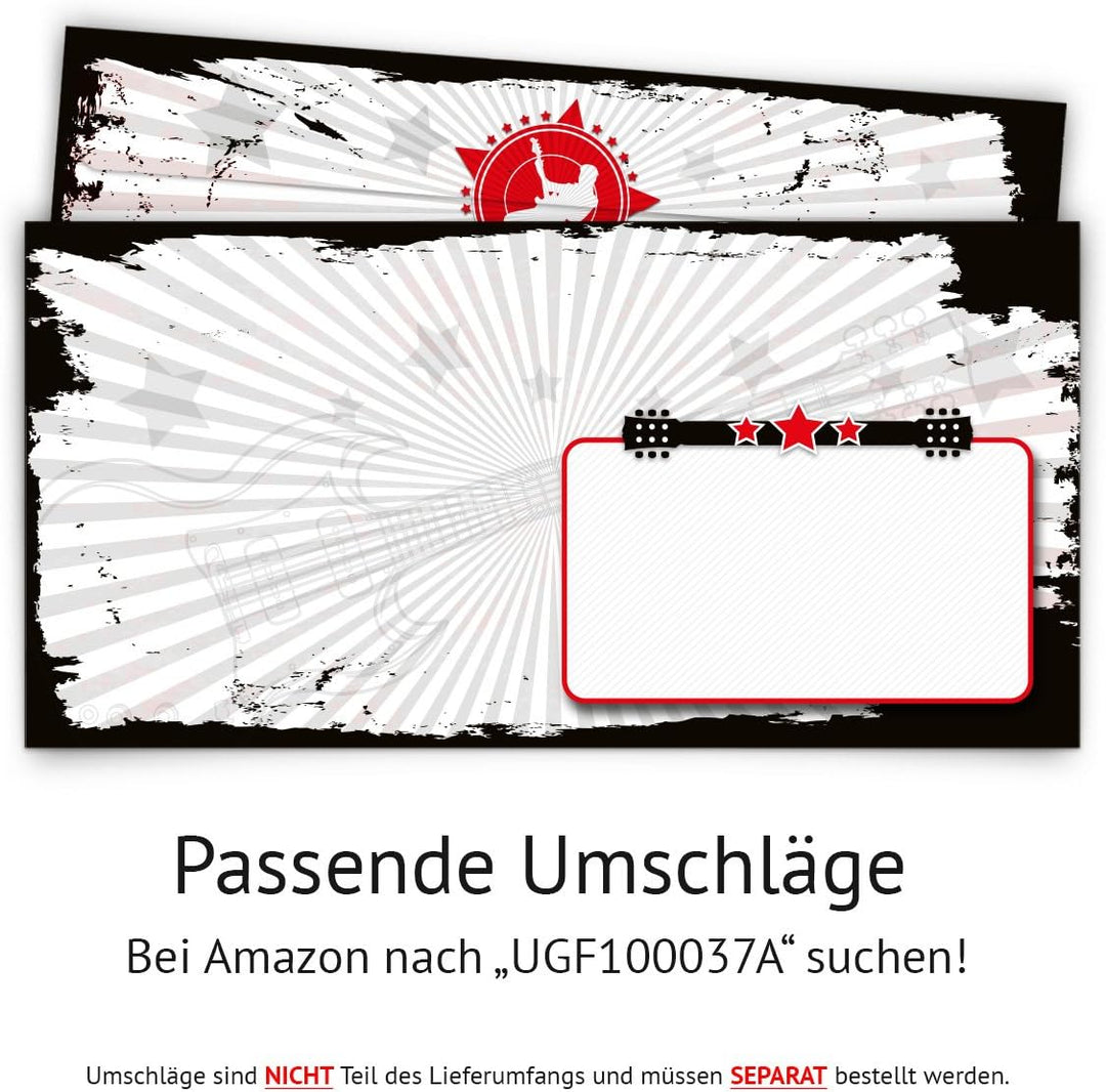 30 x Hochzeitseinladungen Silberhochzeit silberne Hochzeit Ticket Einladungen individuell - Rock and