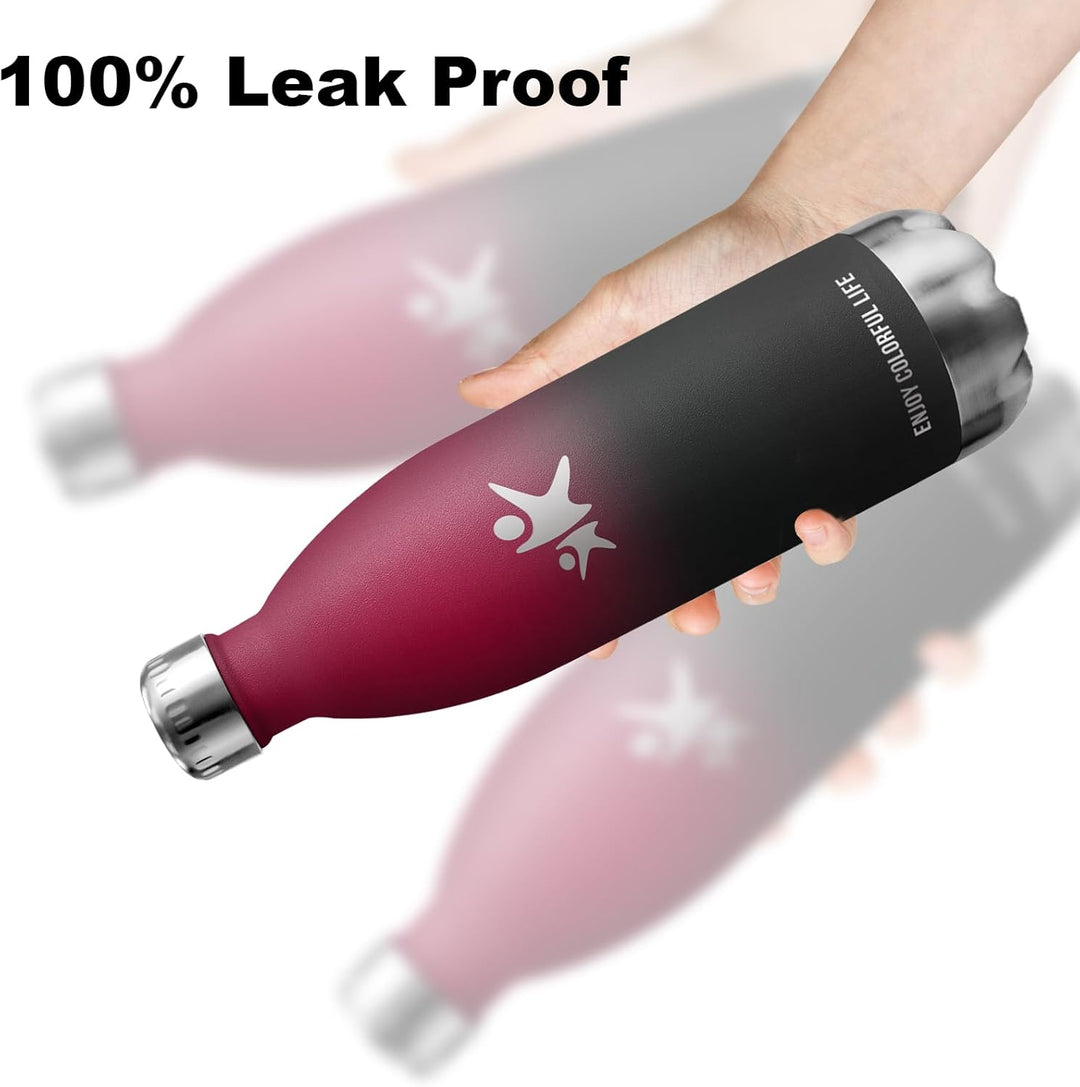 Trinkflasche- 1l- Trinkflasche Edelstahl, Thermosflasche Auslaufsicher, Kann mit dir Tragen, Wasserf