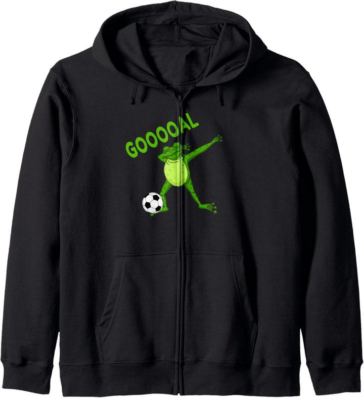 Fussball Fussball Lustiger Dabbing Frog Kapuzenjacke