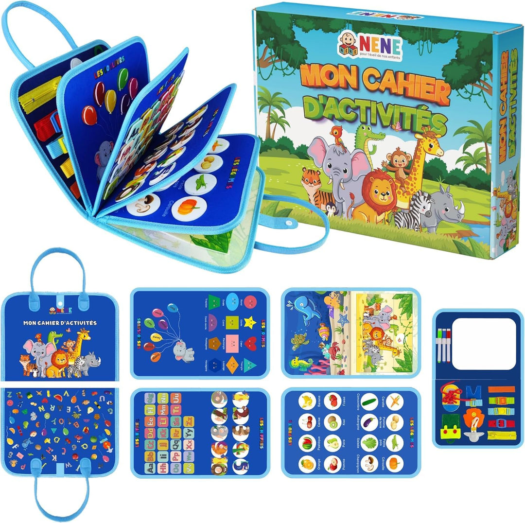 Nene Busy Board Montessori Lernspielzeug für Jungen und Mädchen, sensorisches Aktivitätsbrett ohne B