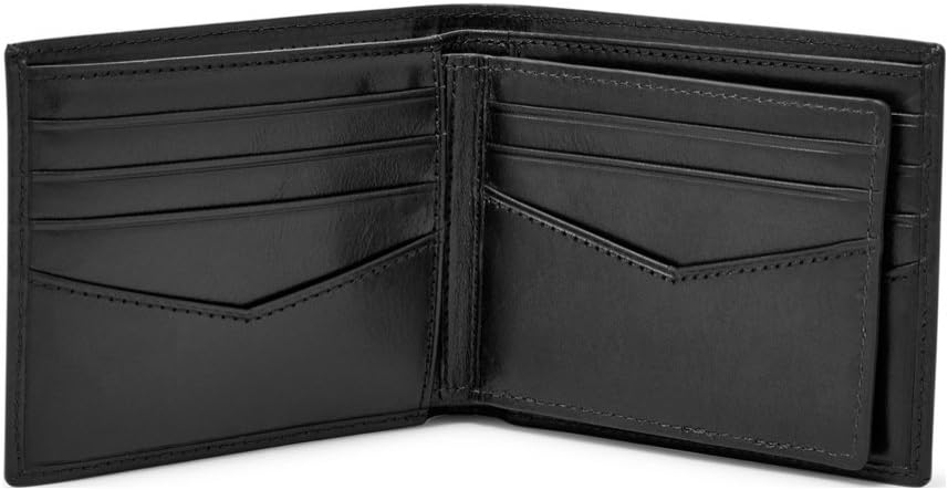 Fossil Herren Reisepasshülle Ryan aus Leder 12,4 cm L x 0,5 cm B x 8,9 cm H Schwarz, Schwarz