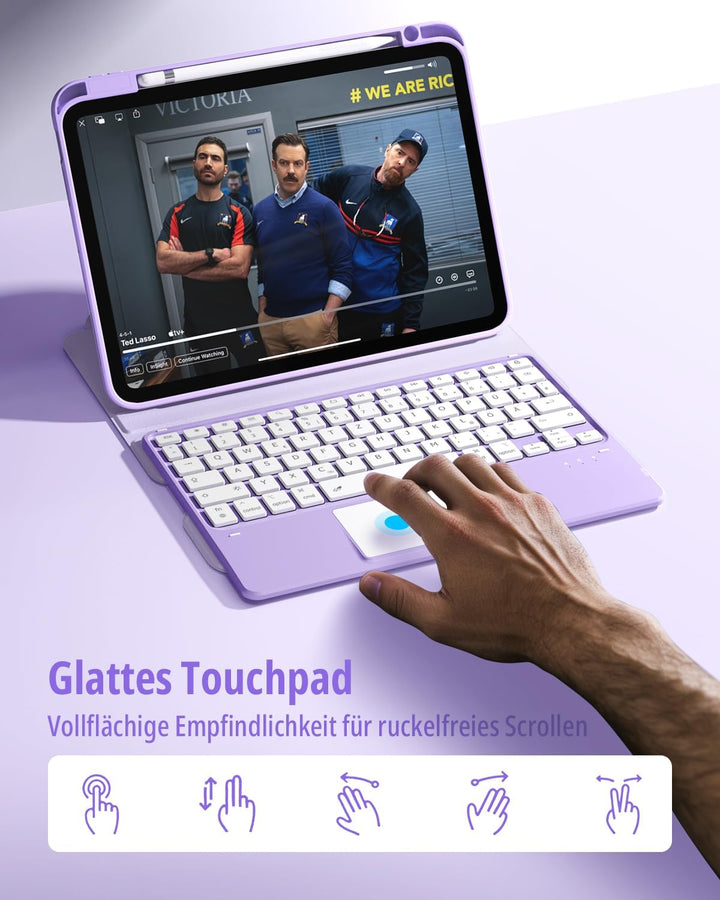 CACOE Hülle mit Tastatur Kompatibel mit iPad Air 11 Zoll M4/M3/M2(2026/2025/2024) iPad Air 5/4 Gen m