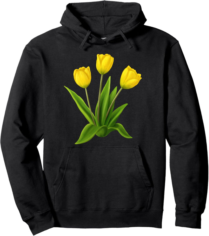 Gelbe Aquarell Tulpe Yellow Watercolor Tulip Floral Flower Pullover Hoodie