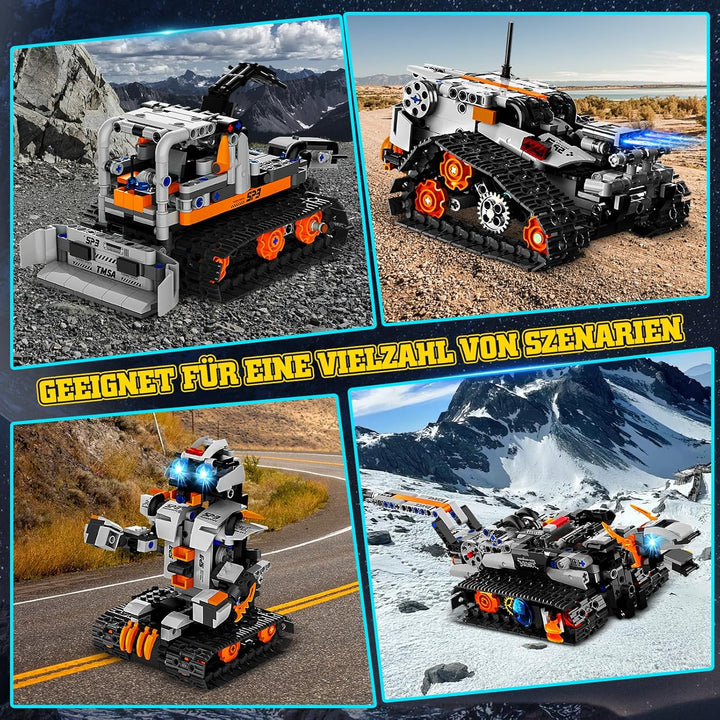 Technik Roboter Kinder, 5-in-1 Ferngesteuerte Robot Programmierbarer mit App & Fernsteuerung, Techni