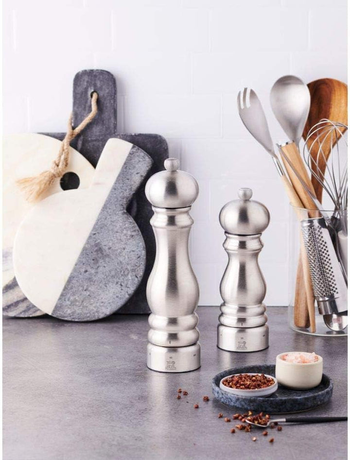 PEUGEOT - Pfeffermühle Paris Chef u‘Select 30 cm + Pfeffer - Aus Edelstahl - 6 voreingestellte Mahlg