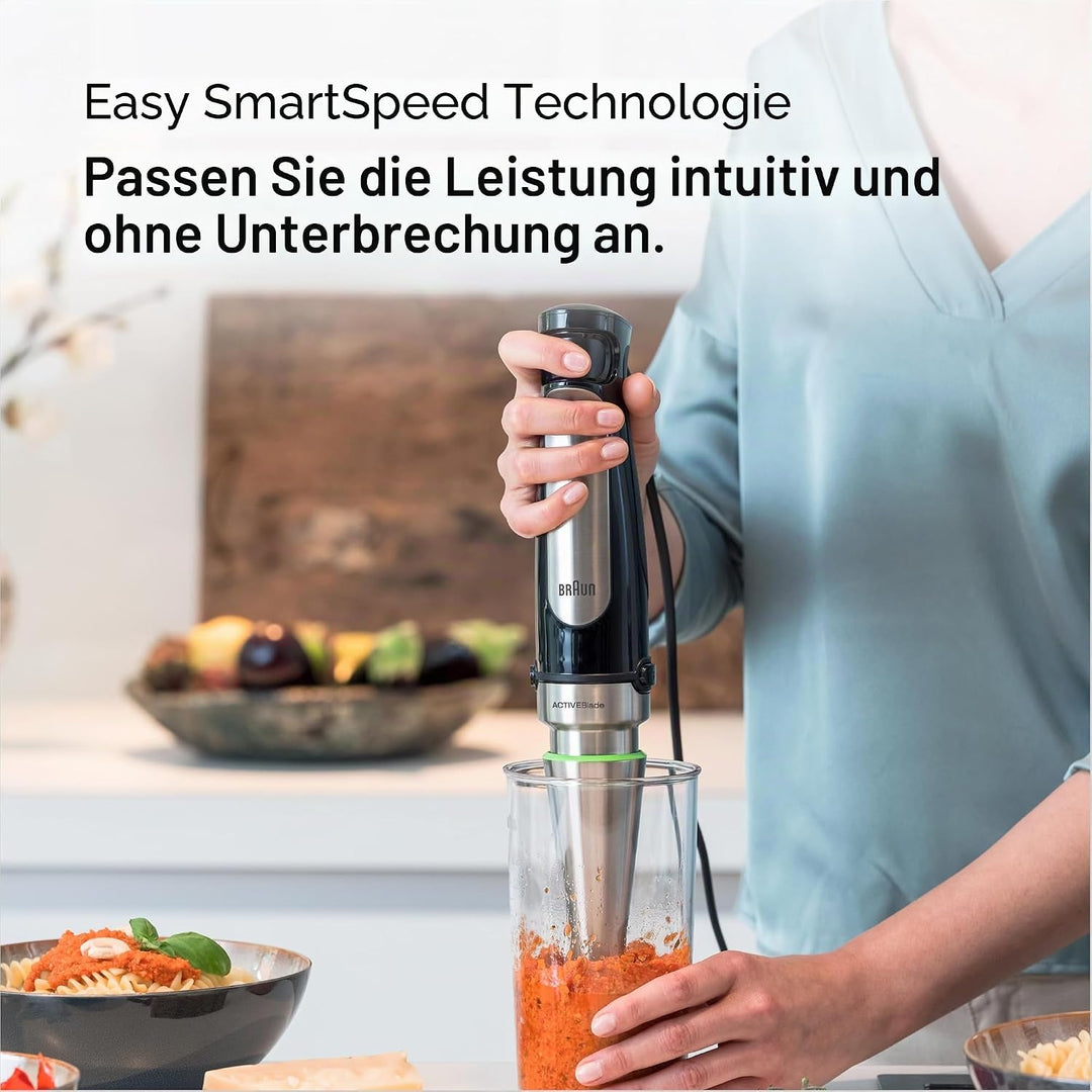 Braun Household Hogar MultiQuick 7 Mixer, Spritzschutz, spülmaschinenfest, BPA-frei, 600 ml, Zerklei