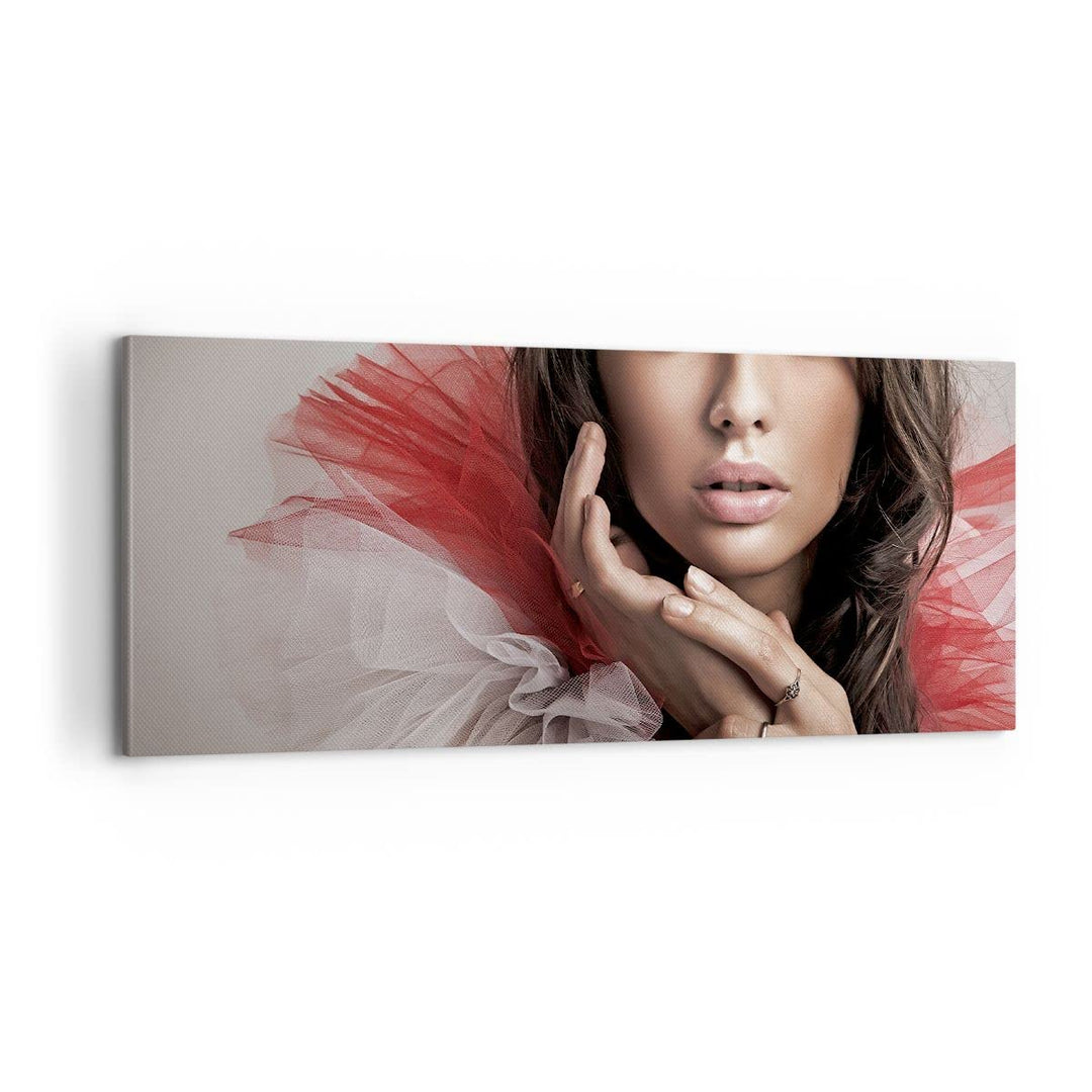 Panorama Bilder auf Leinwand 100x40cm Leinwandbild Schönheit kleid mode modell Gross Wanddeko Bild S