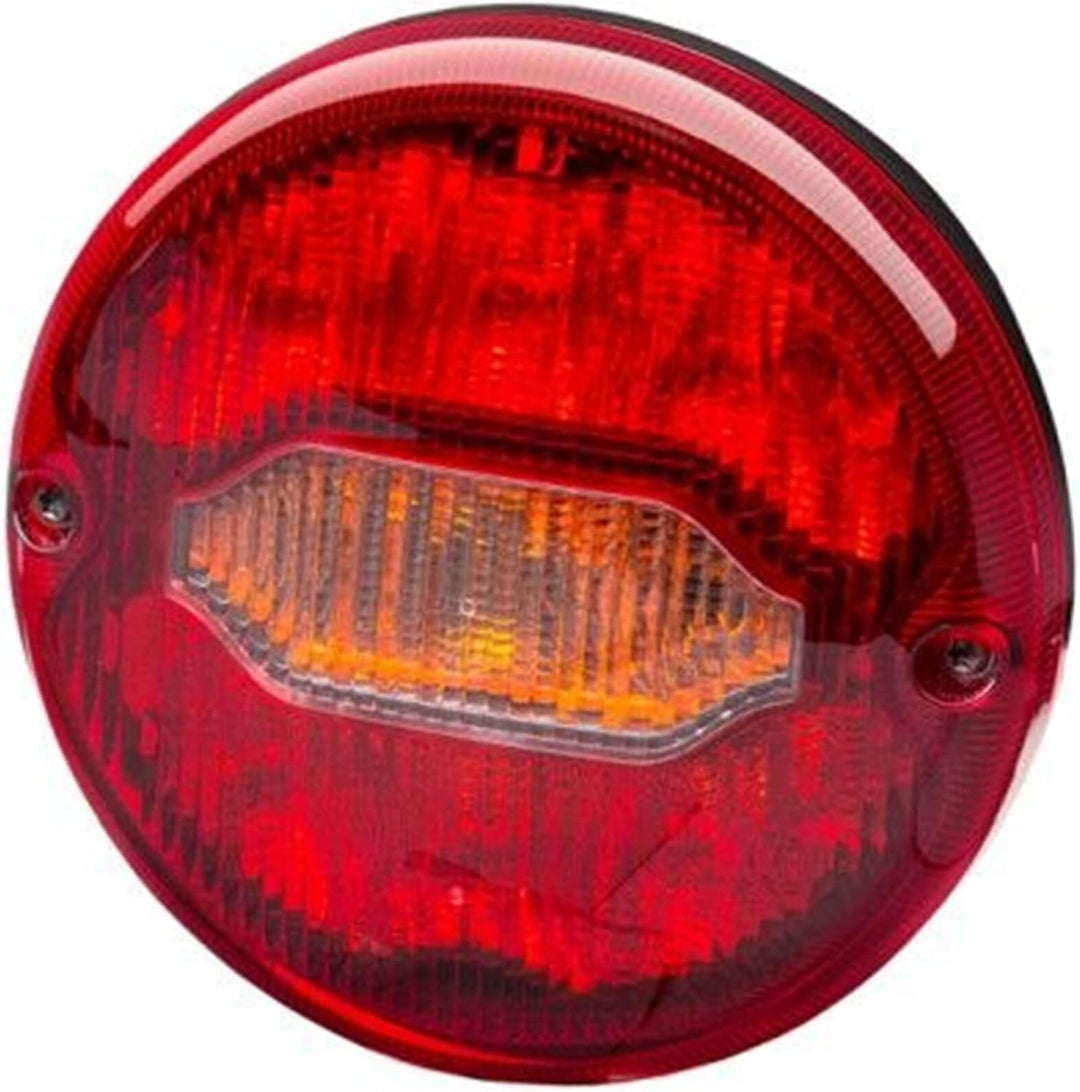 HELLA - Heckleuchte - Hybrid/LED - 24V - geschraubt - Lichtscheibenfarbe: rot/gelb - Kabel: 300mm -