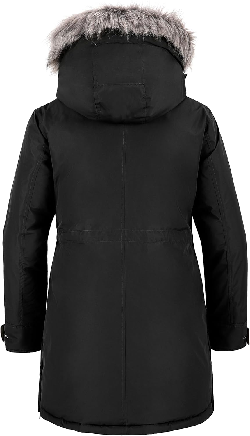 Wantdo Damen Winter Warm Puffer Mantel Wasserabweisend Outdoor Jacke Winddichte Oberbekleidung Mante