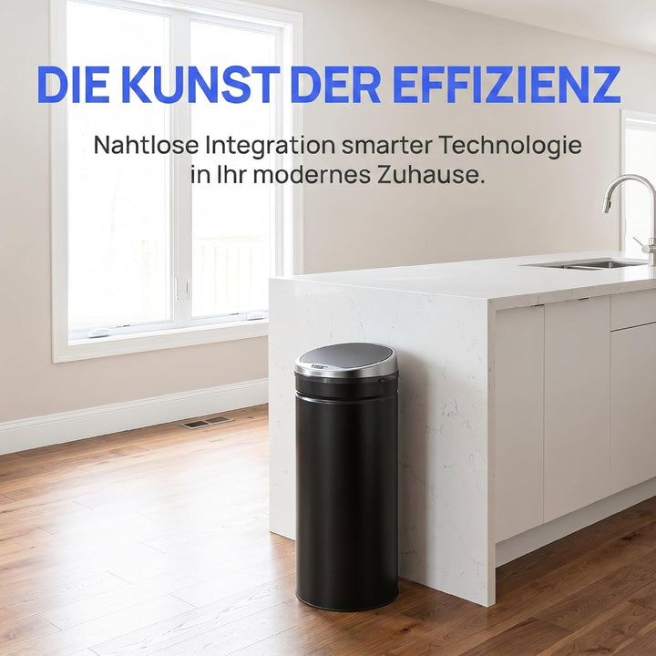 HOMCOM Sensor Mülleimer 50L Automatischer Mülleimer mit Bewegungssensor, Abfalleimer Abfallbehälter