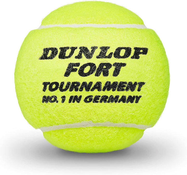 Dunlop Tennisball Fort Tournament - für Sand, Hartplatz und Rasen (1x4er Dose) Single, Single