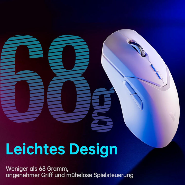 Rapoo VT9 Pro Kabellose Gaming-Maus mit PAW 3398 Sensor, 26000 DPI, 1 ms Reaktionszeit, 10 programmi