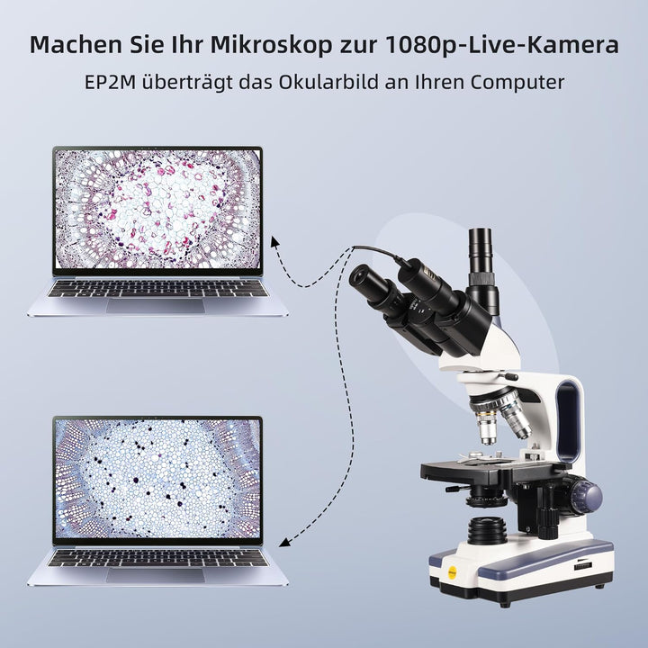 SWIFT EP2M 2-MP 1080p-Okularkamera, USB-Mikroskopkamera für 23,2-mm Okulare & Trinokular-Fototuben,