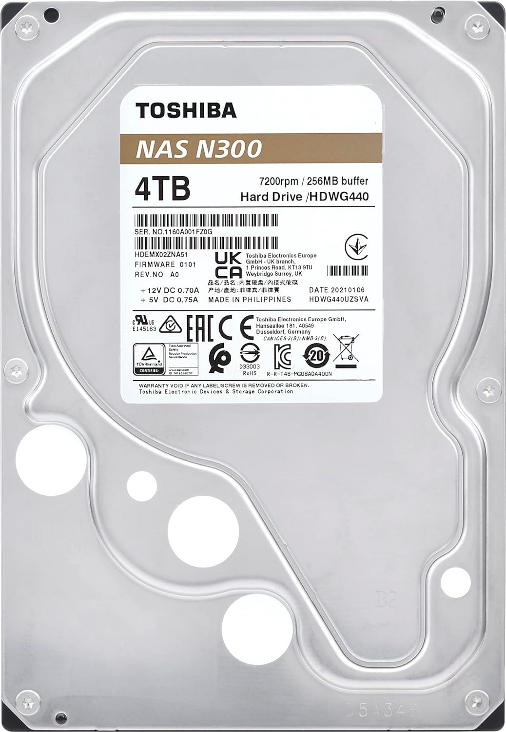 Toshiba N300 NAS 3.5" 4000GB SATA