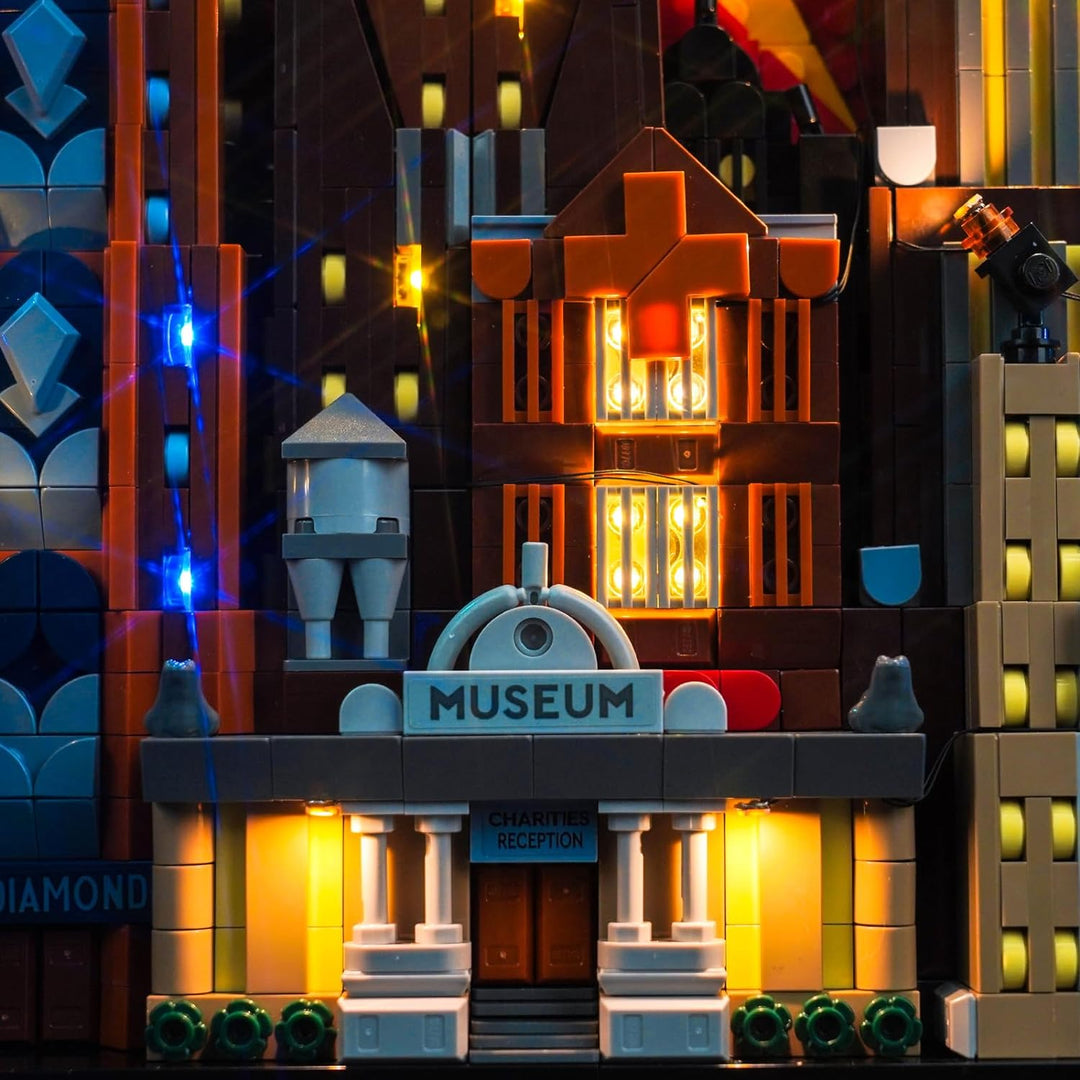 Fernbedienung Licht-Kit für Lego 76271 Batman: The Animated Series Gotham City (Nicht Lego), Led Bel