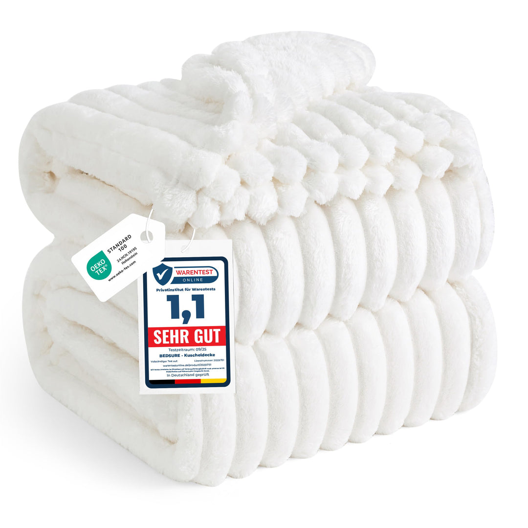 Bedsure Kuscheldecke Flauschig Decke Fleecedecke – Weiche Warme Grobe Korddecke Gemütlicher Sofadeck