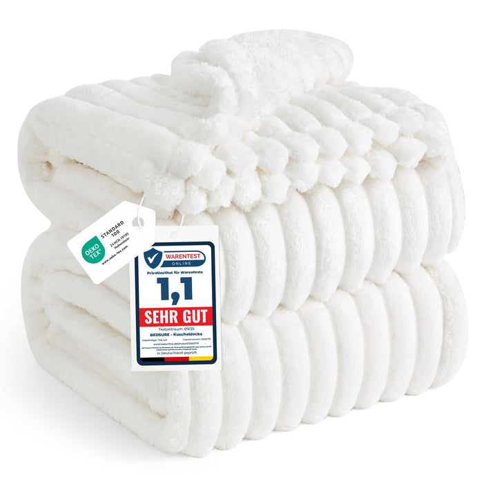 Bedsure Kuscheldecke Flauschig Decke Fleecedecke – Weiche Warme Grobe Korddecke Gemütlicher Sofadeck