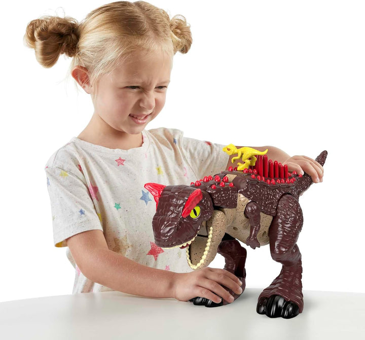 Imaginext Jurassic World Carnotaurus Dinosaurier-Spielzeug mit Hörner-Angriff, 28 cm grosse Figur mi