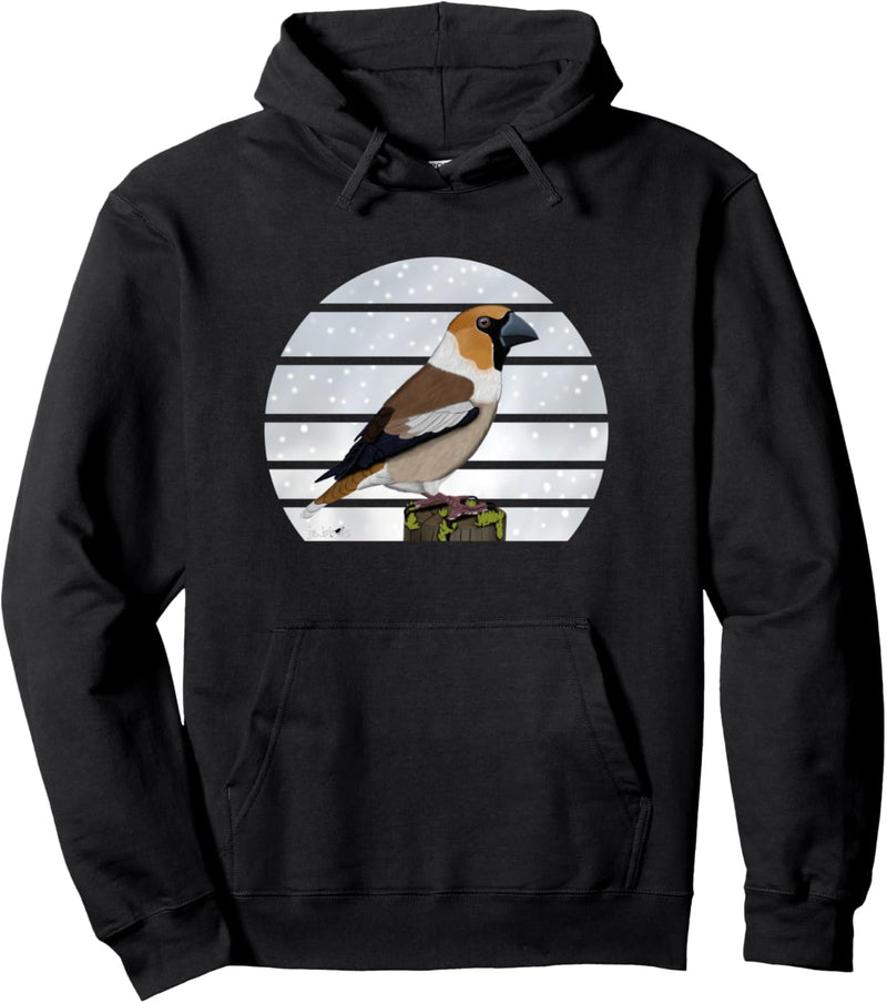 Kernbeisser im Schnee Vogel Weihnachten Vogelfreund Biologe Pullover Hoodie