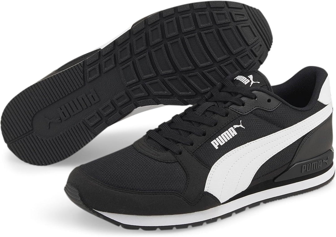 PUMA Unisex St Runner V3 Mesh Sneaker 40.5 EU Puma Black Puma White, 40.5 EU Puma Black Puma White