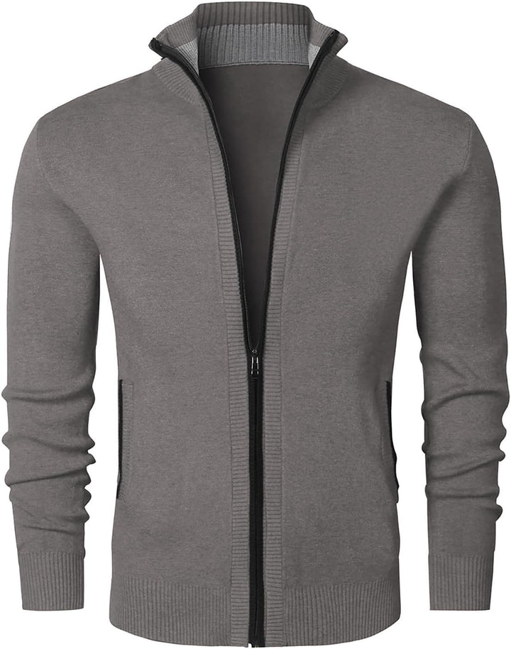 JMIERR Strickjacke Herren Cardigan Fleecejacke Sweatjacke Trachtenjacke Gestrickt Wintermantel mit R