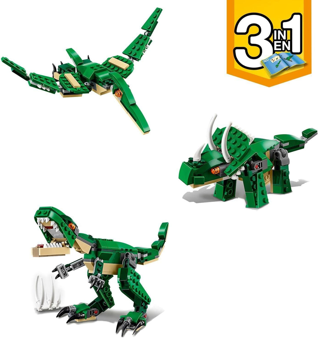 LEGO Creator Dinosaurier, 3in1 Spielzeug-Modell zum Bauen von T-Rex, Triceratops und Pterodactylus-F