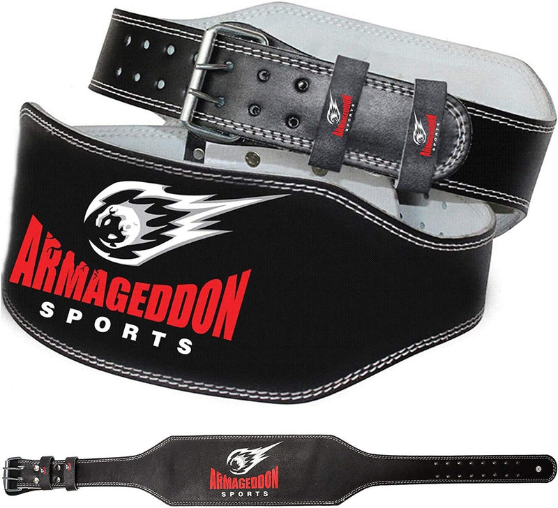 ARMAGEDDON SPORTS Gewichthebergürtel 15 cm Echt Leder Fitness-Gürtel für Bodybuilding, Krafttraining