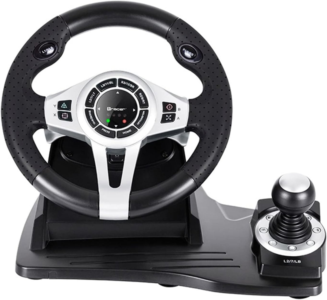 Tracer Roadster 4 in 1 Lenkrad für PC/PS3/PS4/Xone 2-Pedalset Ganghebel 270-Grad-Rotationswinkel