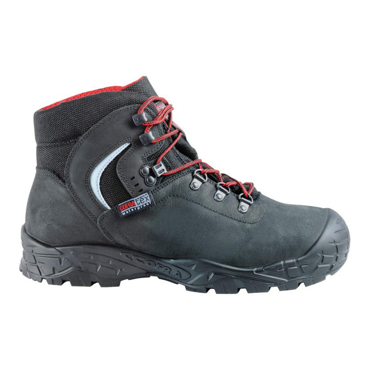 Cofra 22070-001.W43 SUMMIT UK S3 WR SRC Sicherheitsstiefel, Schwarz/Rot, Grösse 43