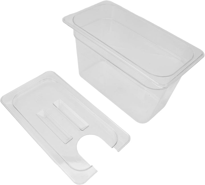 generic 6,9 L Transparenter Behälter für Langsames Garen mit Deckel | Transparenter Wassertank aus L