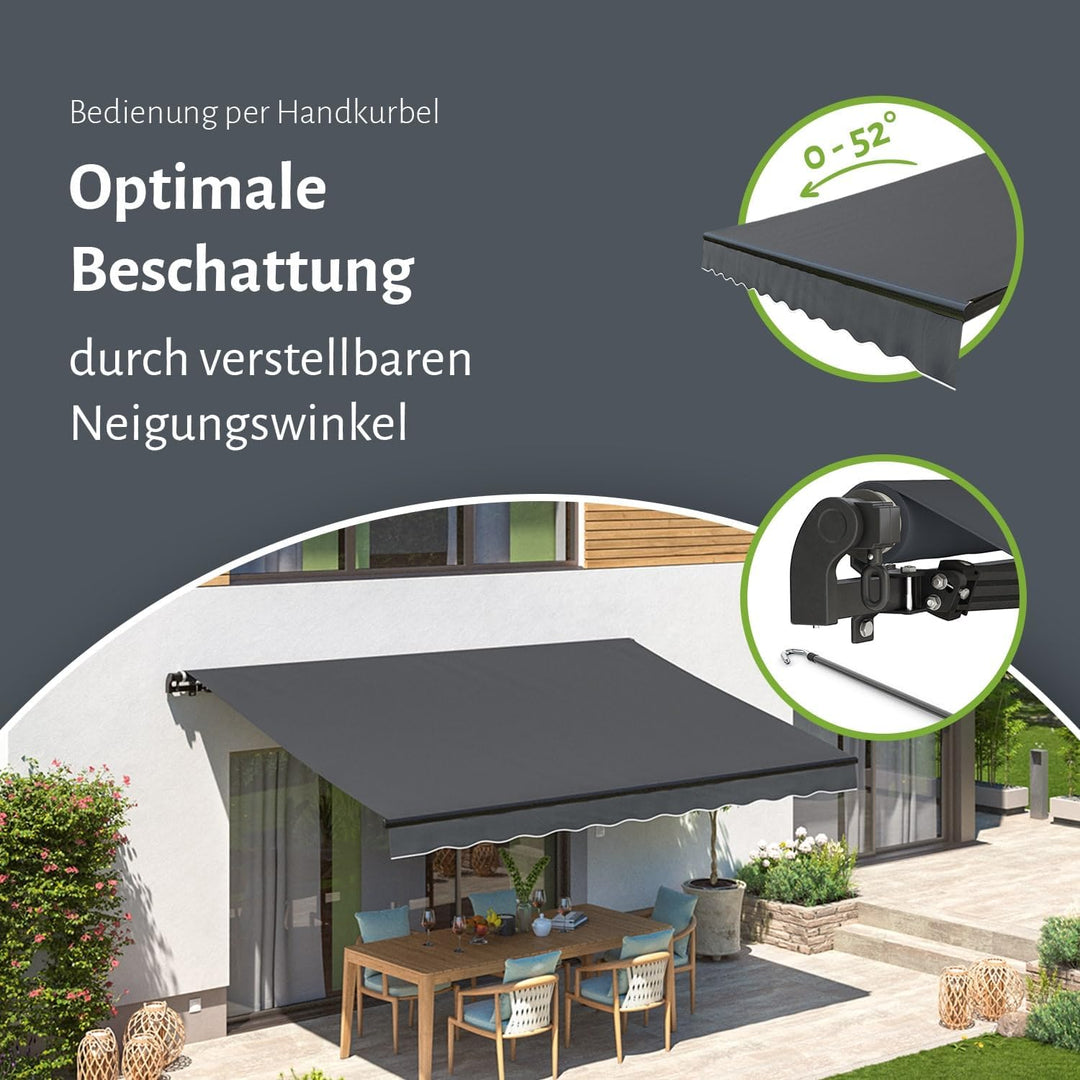 empasa manuelle Gelenkarmmarkise Markise Start | Sonnenmarkise Sonnenschutz Alu / Polyester komplett