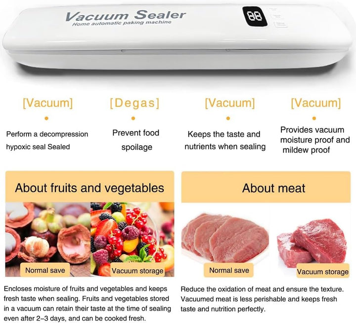 Vakuumversiegelungsmaschine, Frohsen Food Vacuum Seale 1 White, 1 White