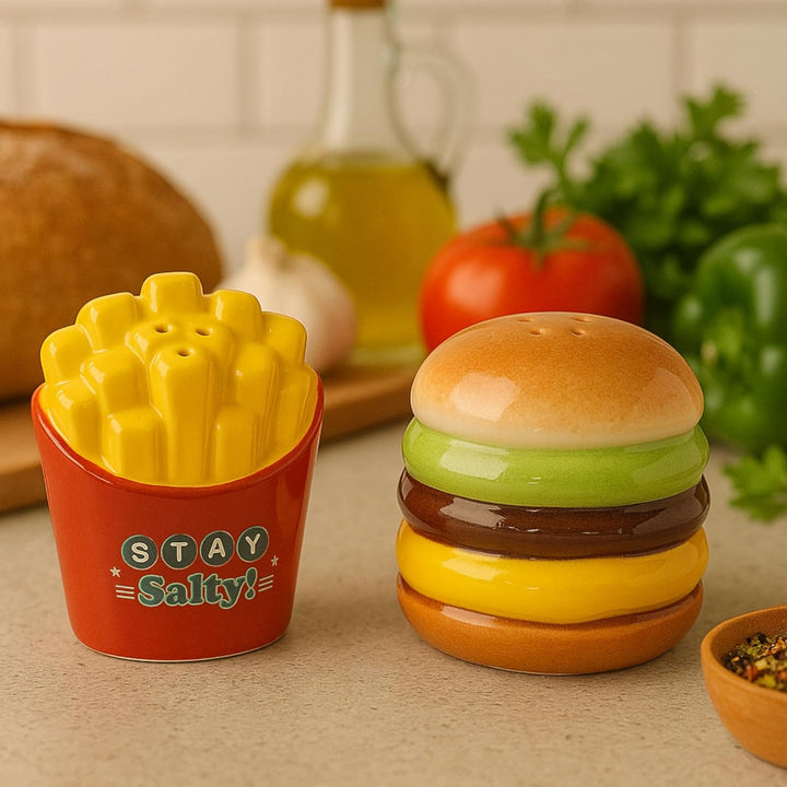 MIJOMA Salz- & Pfefferstreuer Set - Stilvolles Porzellandesign, Lebensmittelecht, Einfach zu Befülle