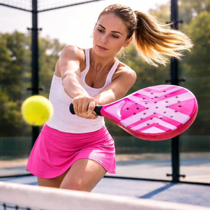 Padel Schläger Erwachsene Profi Racket Padelschläger Set mit Meshtasche Tennis Schläger für Anfänger