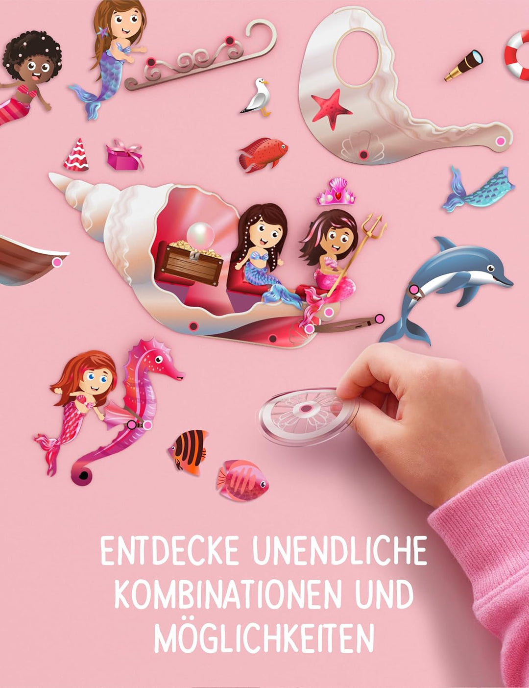 Meerjungfrau - Das erste Stickerbuch für Kinder zum Tüfteln, Bauen & Kombinieren - Wiederverwendbare