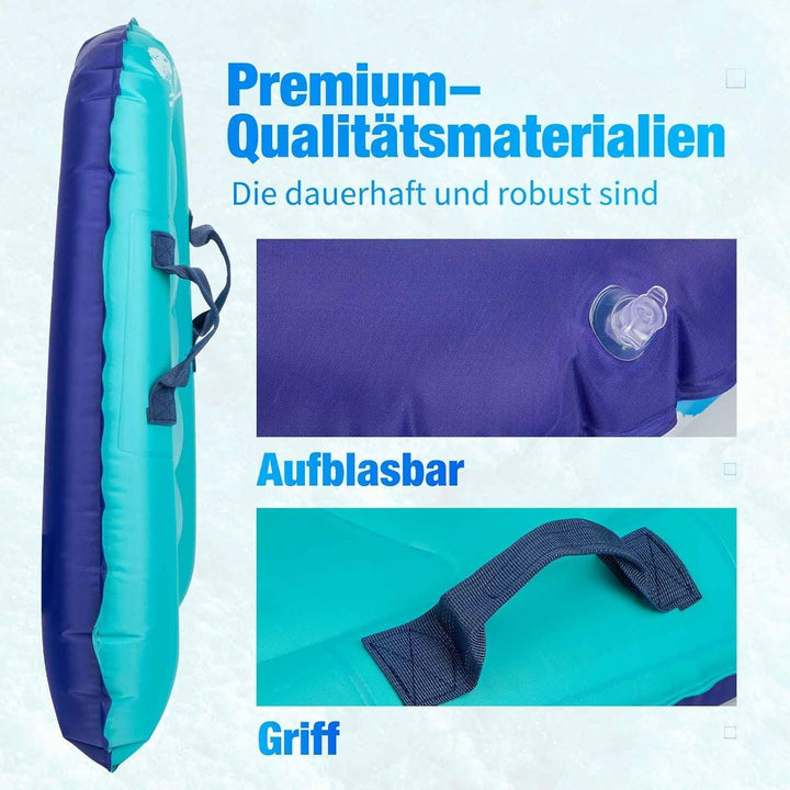 BIGTREE Bodyboard Aufblasbar Aufblasbares Surfbrett, leichtes tragbares Schwimmenbrett mit Griffen,