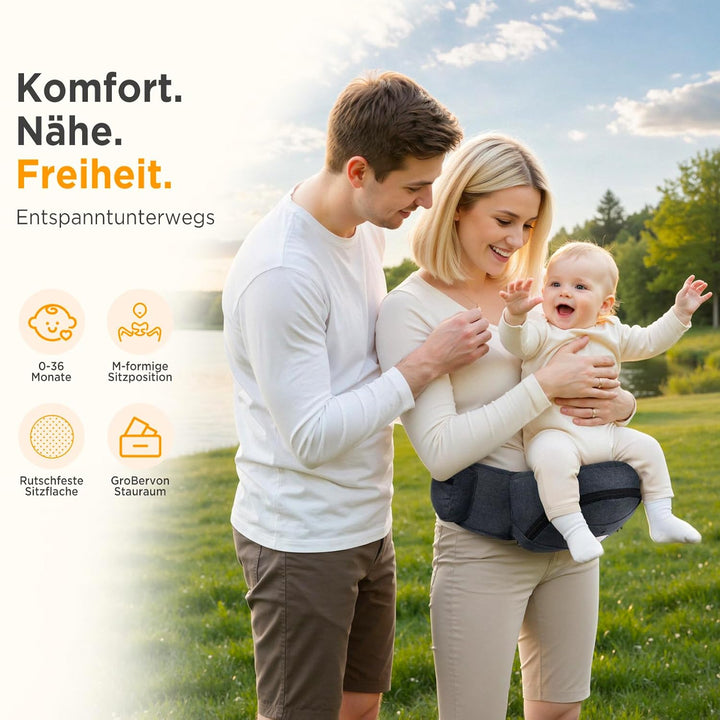 GAGAKU Baby Hüftsitz Babytrage ErgonomischeBaby Hüfttrage Leicht Tragehilfe Baby mit Stauraum für Ki