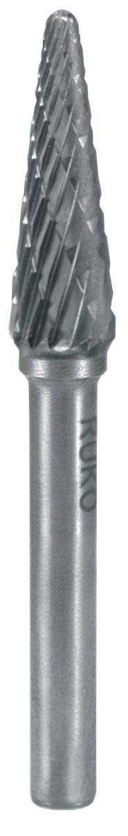 RUKO 116233 - Fresas metal duro forma - KEL Cono redondo (06 x 50 mm)