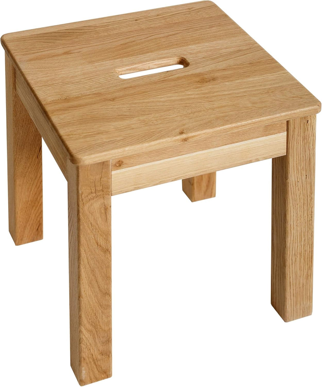 Krok Wood Hocker Tomas aus Massivholz 35x35x45 cm (Eiche, 1x mit Eingriff) 1x mit Eingriff Eiche, 1x