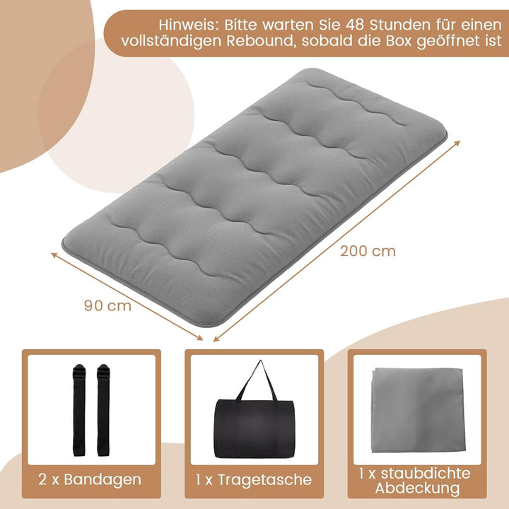 COSTWAY Japanische Futon Matratze, Tatami-Matte, Bodenmatratze, Klappmatratze mit waschbarem Bezug,