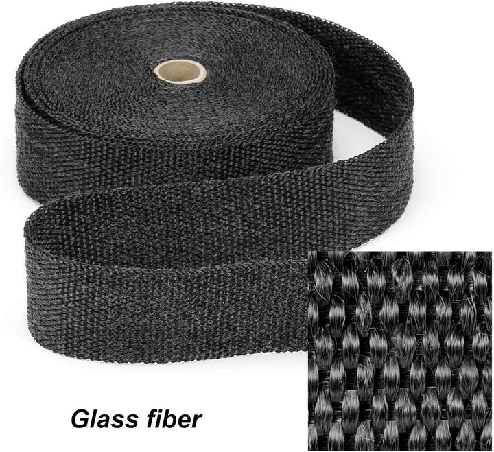 Yizhet 15m Hitzeschutzband Auspuff Hitzeschutzband Basaltfaser Auspuffband Motorrad Hitzeschutzband