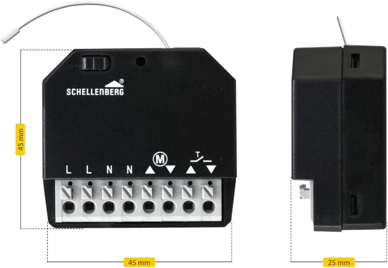 Schellenberg 20017 Smart Home Funk-Empfangsmodul Nachrüsten auf Funk, macht Ihre Antriebe Smart Home